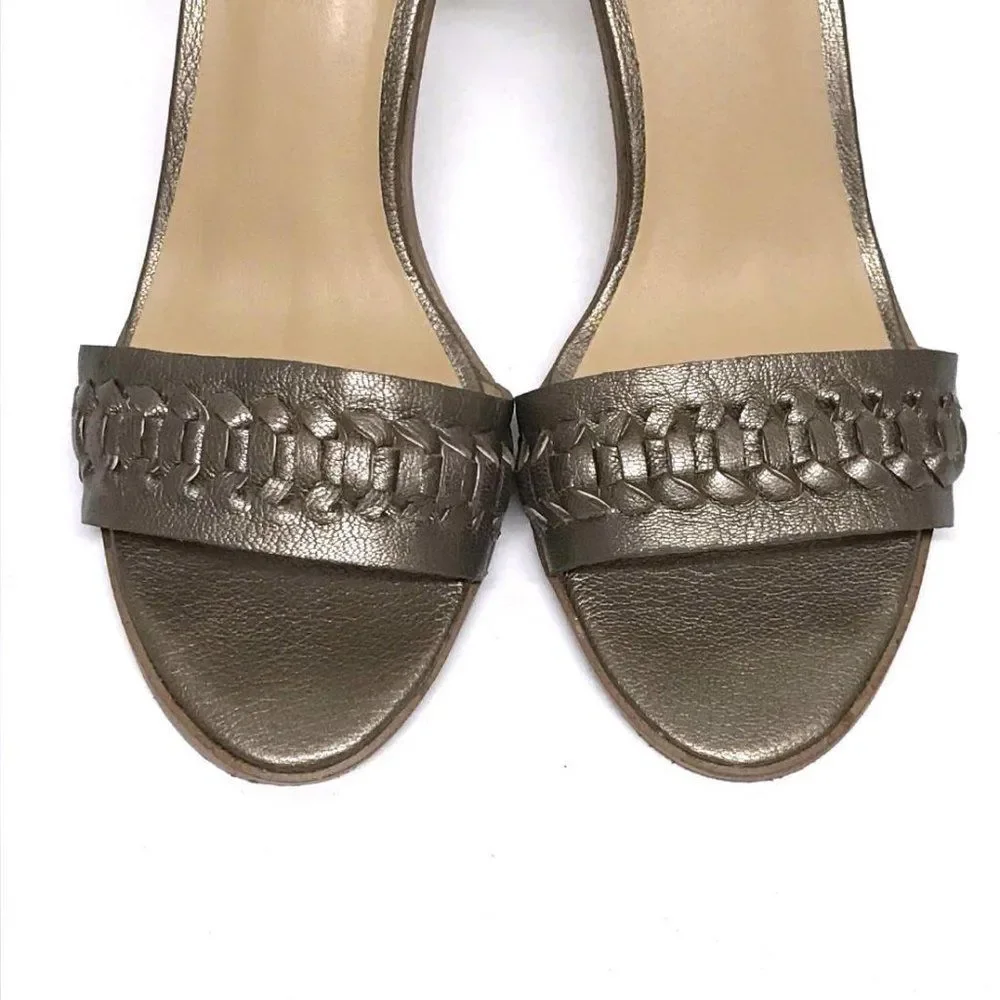 JOE'S JEANS PAX Bronze Gold Ankle Strap Heel Sandal 9 in BOX